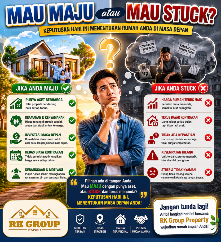 Karena kesempatan punya rumah hari ini, belum tentu sama di tahun depan
