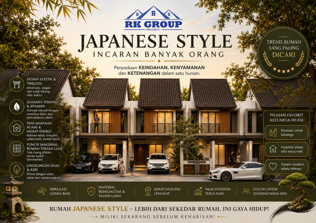 Perumahan komersil dengan konsep japanes style