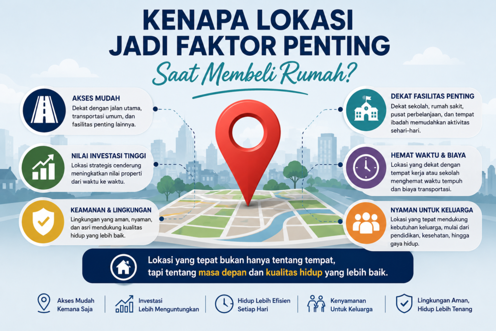 Lokasi rumah yang strategis di palembang